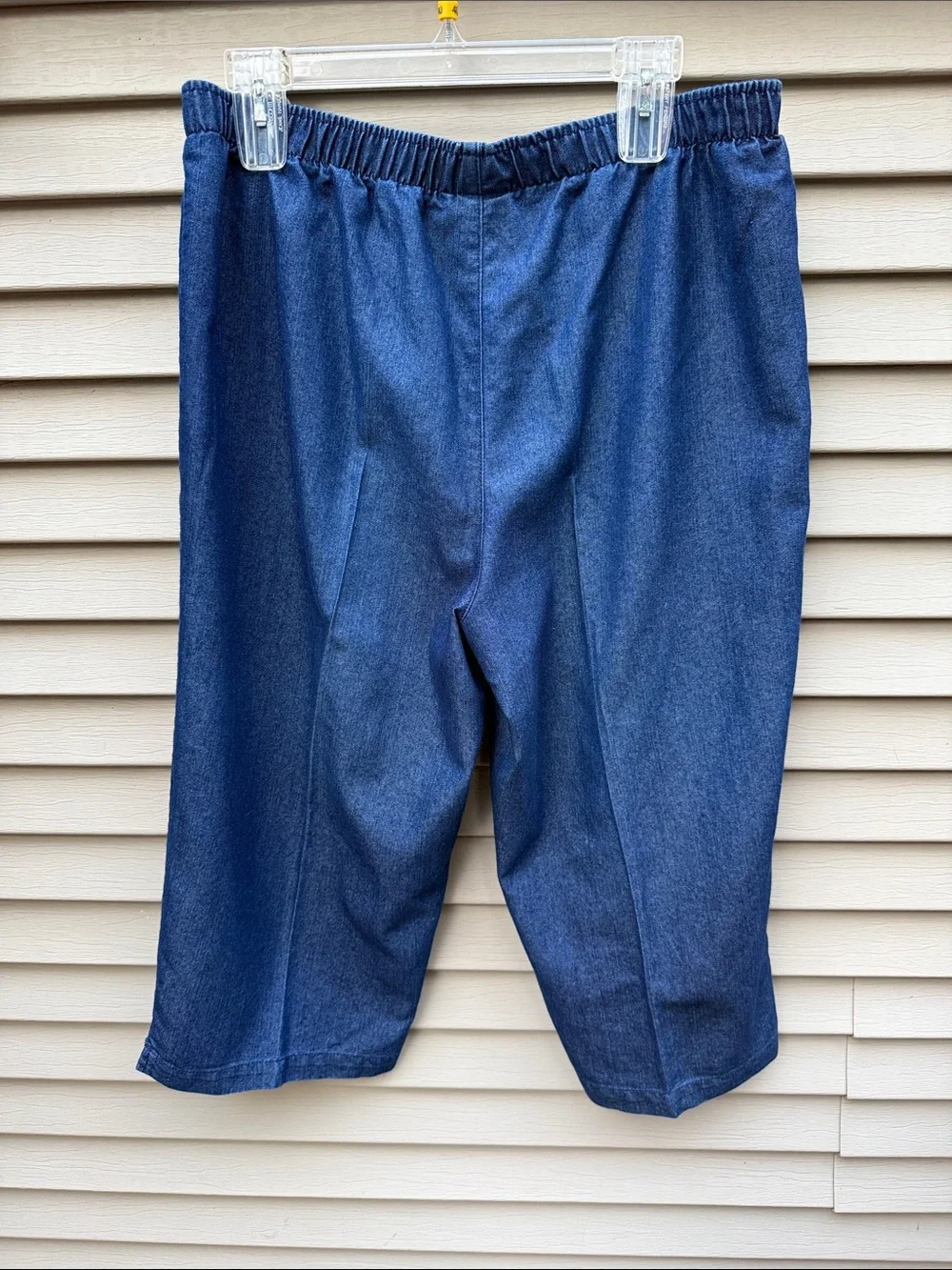 White Stag Denim Pants Jeans Cotton Blend Elastic Waist Pockets Size 14-16 - Picture 5 of 7